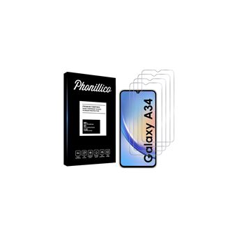 Verre Trempé pour Samsung Galaxy A34 5G [Pack 4] Film Vitre Protection Ecran Phonillico® - 1
