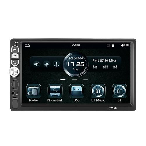 Autoradio Bluetooth 7 Pouces HD CarPlay Android Auto Caméra Recul FM USB YONIS