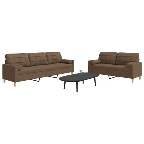 VIDAXL - Canapé droit - 3 places - Marron - 77 x 157 x 80 cm - Image 2