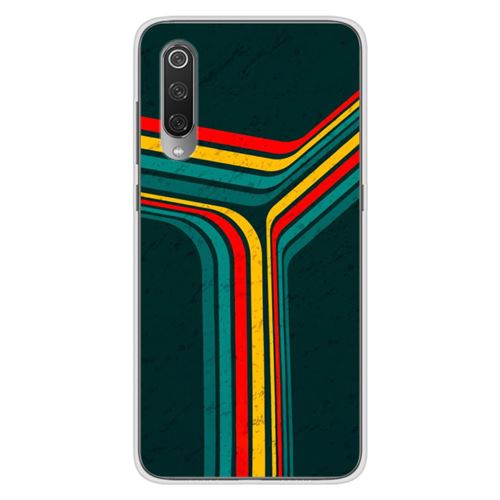 Coque en silicone imprimée compatible Xiaomi Mi 9 Mi 9 Pro Retro lines