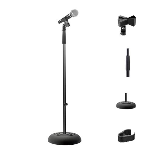 Pied de Microphone - Pyle - Hauteur Réglable et Pliable - Noir