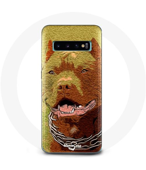 Coque pour Samsung Galaxy S10 Pitbull Marron Maniacase