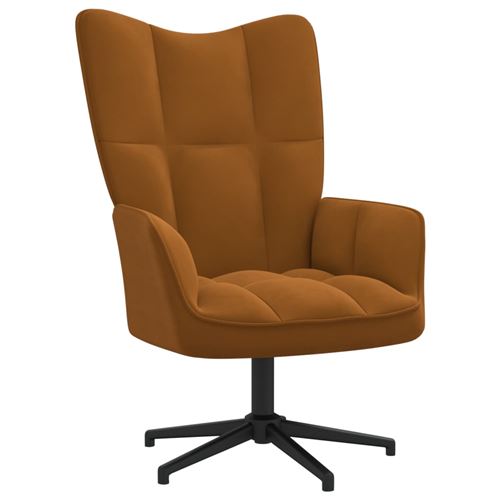 Vidaxl Marron Chaise De Relaxation Velours - Image 2