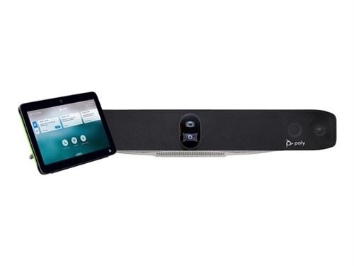 Poly Studio X70 - Barre vidéo tout-en-un (barre vidéo, contrôleur tactile Poly TC10) - certifié Zoom, Certifié pour Microsoft Teams, Certifié Google Meet - noir