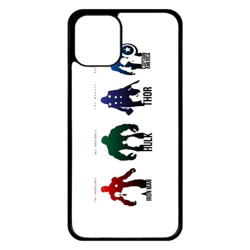 Coque My-Kase pour iPhone 11 Pro - the avengers iron man hulk captain america thor - Plastique Noir
