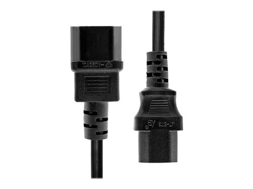 ProXtend - Stroomverlengkabel - IEC 60320 C13 naar IEC 60320 C14 - 250 V - 10 A - 3 m - zwart