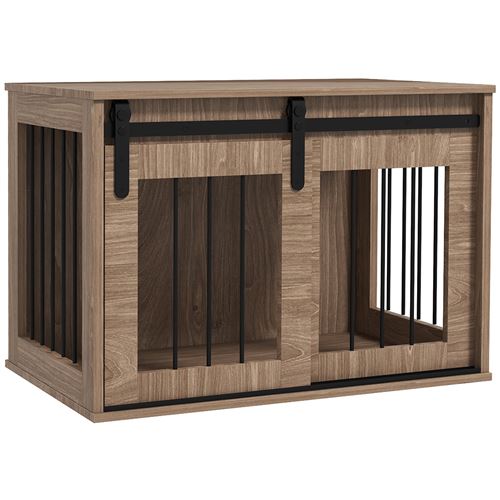 PawHut - Cage pour chien - Panneau de particules - 80x54x57cm - Marron