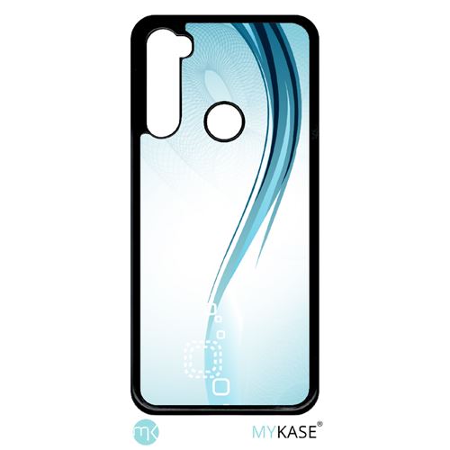 Coque My-Kase pour Note 8t - forme bleu arrondi - Plastique Noir