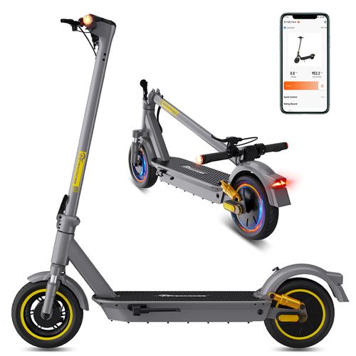 EV10S MAX Trottinette &eacute;lectrique pliable 10"" 500W 25 km/h Ecran LED Bluetooth & APP Cadeau adultes
