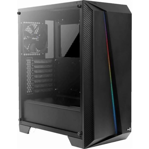 Non Communiqué Noir Aerocool Cylon Pro Tempered Glass - Tour - Atx - Panneau Latéral Fenêtré (Verre Trempé) - Pas D'alimentation (Atx) - Usb/Audio