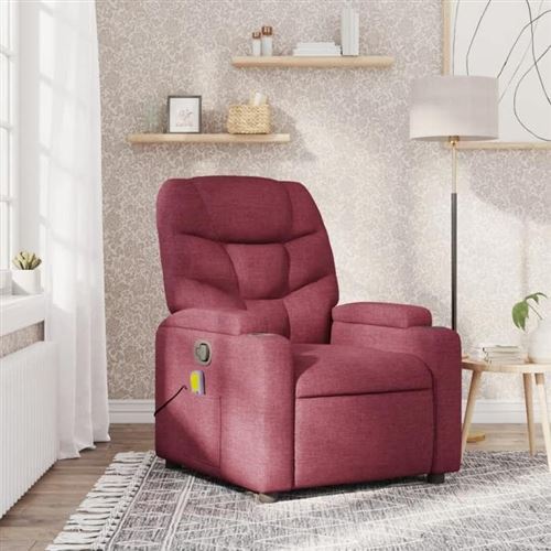 Non Communiqué Rouge Vidaxl Fauteuil De Massage, Relaxation Tissu Bordeaux