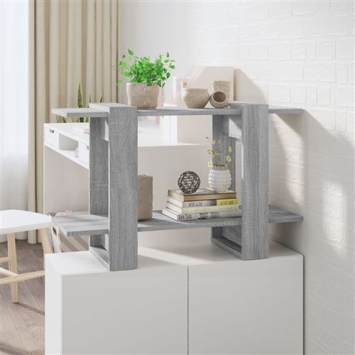 VIDAXL - Bibliothèque - Séparateur de pièce - Sonoma - Gris - 80x30x51 cm - Image 3