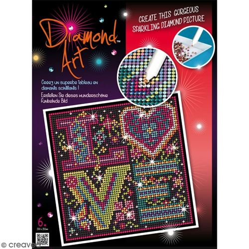 Kit Diamond art - Love - 20 x 20 cm