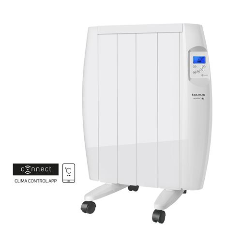 Non Communiqué Blanc Radiateur Électrique Taurus Malbork Connect 600 De 600W Avec Wifi, Contrôle Par Assistant Vocal, 3 Modes Et Température Réglable