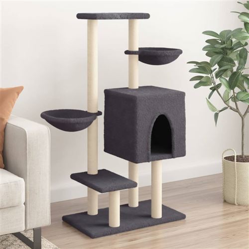 Meilleurs prix pour vidaXL Arbre à chat avec griffoirs en sisal gris foncé 117 cm