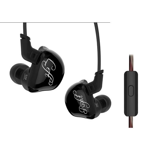 Écouteurs Intra-Auriculaires Filaires KZ ZSR Noir