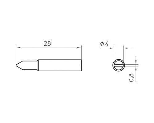 Weller XNT D Lötspitze Meißelform Spitzen-Größe 4mm Inhalt 1St.