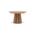 Freya - table à manger ronde extensible - effet bois - 4 à 8 personnes - Bois