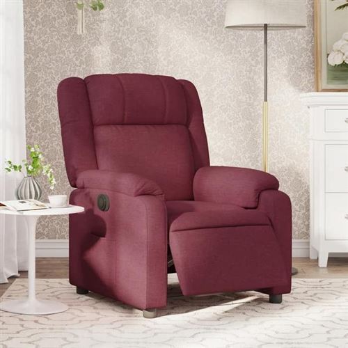 Non Communiqué Rouge Vidaxl Fauteuil Réglable Électrique Tissu Bordeaux