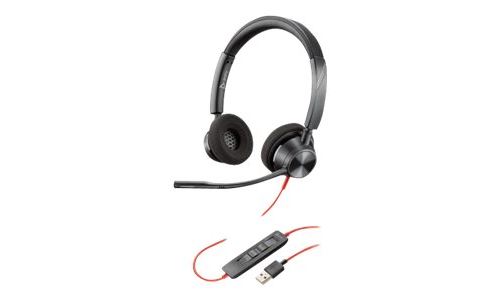 Poly Blackwire 3320 - Microsoft Teams - 3300 Series - Micro-Casque - Sur-Oreille - Filaire - Usb - Certifié Pour Microsoft Teams