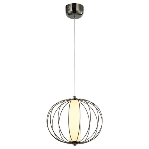 HOMEMANIA Lampe à Suspension Valanda - Lustre - Lustre de plafond - Gris en Métal, Acrylique, 29 x 29 x 106 cm, 1 x LED, 15W, 3000K, 1050lm