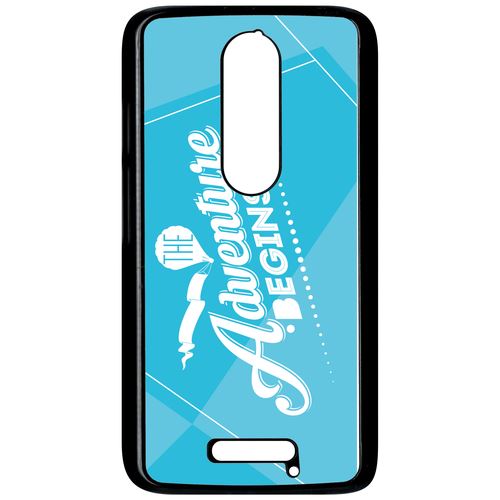 Coque Motorola Moto X3 The Adventure Begins Fond Bleu