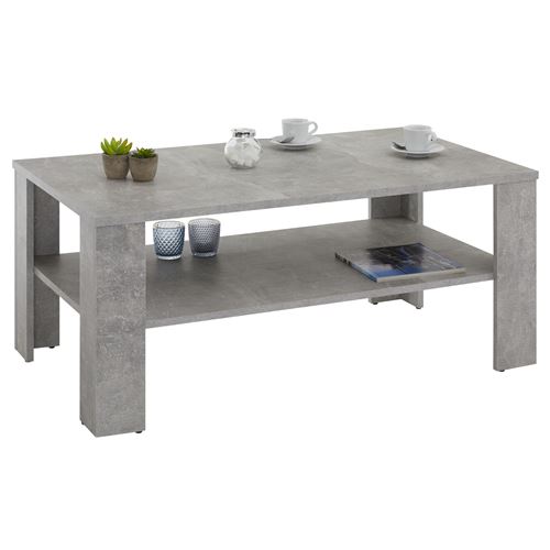 Table basse LORIENT, en m&eacute;lamin&eacute; d&eacute;cor b&eacute;ton 