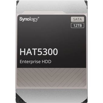 Synology HAT5300 - Disque dur - 12 To - interne - 3.5&quot; - SATA 6Gb/s - 7200 tours/min - mémoire tampon : 256 Mo - pour Deep Learning NVR DVA3221; Disk Station DS1621, DS1821; RackStation RS1221, RS3621, RS4021 - 1