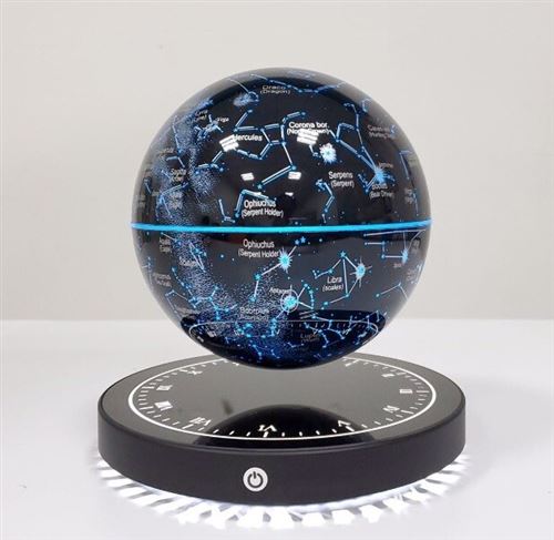 Planète en lévitation TERRE (globe flottant) avec base LED BLUE