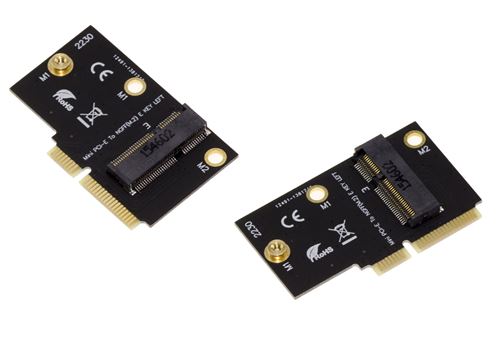 Adaptateur M2 E Key vers miniPCIe pour cartes Intel AX200 9260 8265 8260 7265
