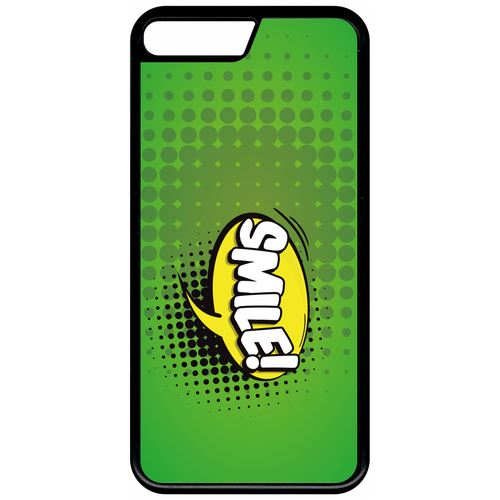 Coque Apple Iphone 7+ Plus Smile Fond Vert
