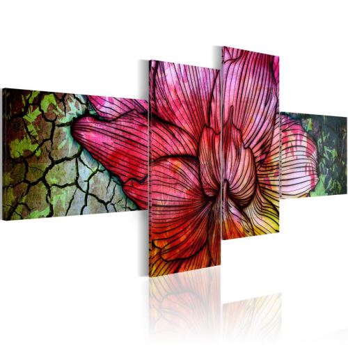 Tableau - Fleur iridescente .Taille : 100x45