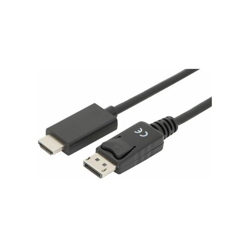 digitus digitus câble d'adaptateur displayport 1.2, dp - hdmi-a, 2 m noir