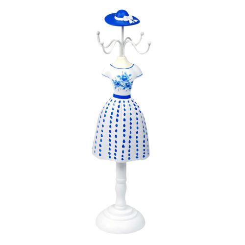 Support bijoux en résine robe à pois