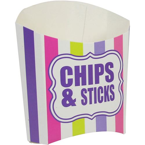 Amscan boîte de fête Papier Chips & Sticks violet/blanc