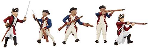 Woodland Scenics SP4454 Figurine de régleurs de scène de 1,5 pouces, soldats de la guerre révolutionnaire, 5Pack