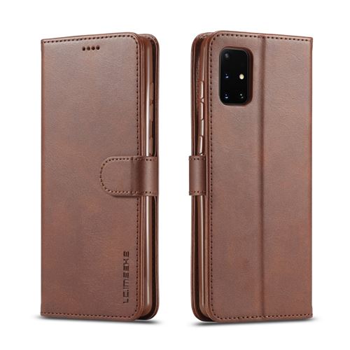 Etui en PU café pour votre Samsung Galaxy A71 5G SM-A716