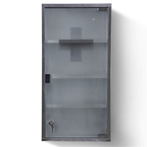 Armoire a pharmacie murale 60 x 30 x 12 cm porte serrure meuble a pharmacie medicaments salle de bains