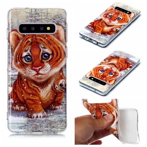 Coque en TPU impression de modèle tigre pour votre Samsung Galaxy S10