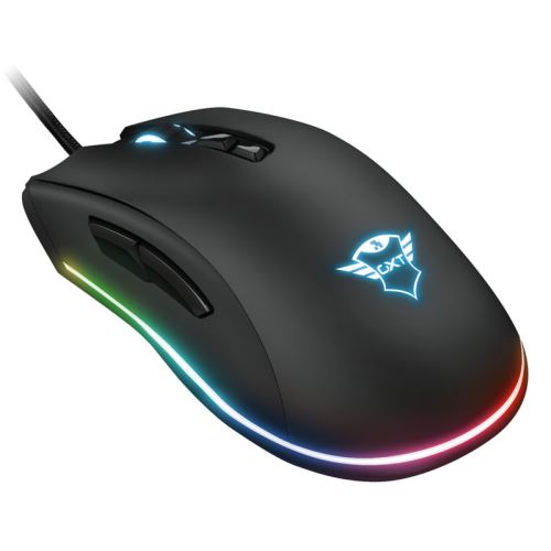 trust trust gxt 900 kudos rgb gaming maus - schwarz noir