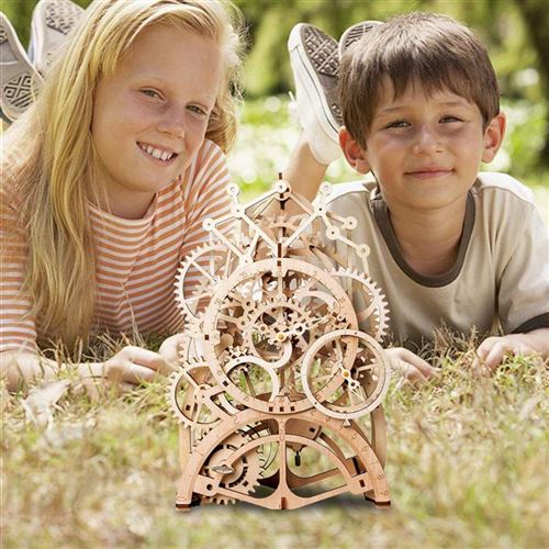 Puzzle DIY Creative 3D En Bois Jeu Assemblage Jouet Cadeau pour Enfant  Adulte - Beige