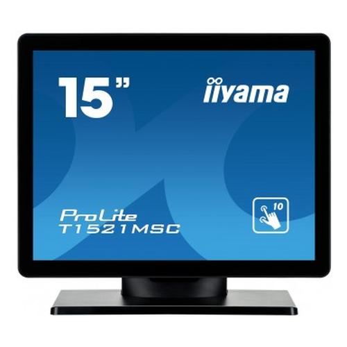 iiyama ProLite T1521MSC-B1 moniteur à écran tactile 38,1 cm (15) 1024 x 768 pixels Plusieurs pressions Dessus de table Noir