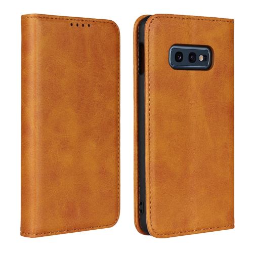 Etui en PU support auto-absorbé marron pour votre Samsung Galaxy S10e