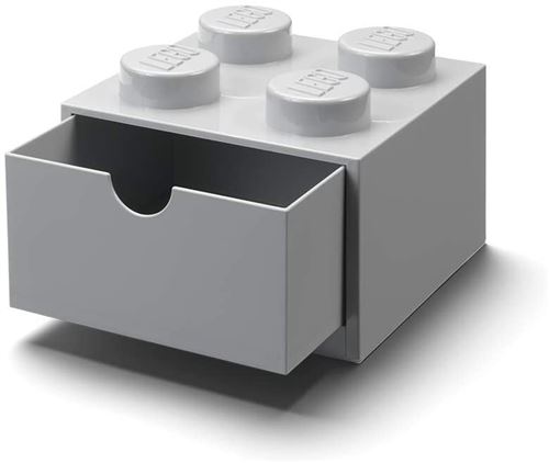 Lego Tiroir De Bureau 4 Montants 15,8 X 11,3 Cm En Polypropylène Gris Clair
