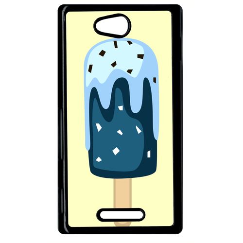 Coque Sony Xperia C Glace Baton Bleu