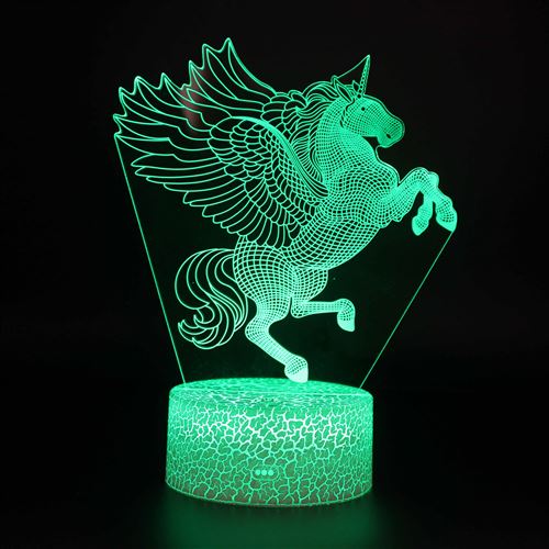 Stack Lampe 3D Tactile Veilleuses Enfant 7 Couleurs Avec Telecommande - Licorne #63