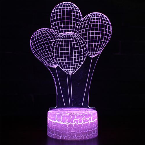 Stack Lampe 3D Tactile Veilleuses Enfant 7 Couleurs Avec Telecommande - L'amour #581