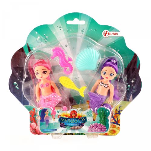 Toi-Toys poupée sirène avec accessoires 12 cm