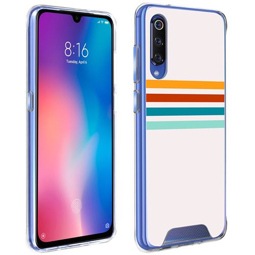 Coque pour Xiaomi Mi 9 Imprimé Stripes Made In France Antichoc