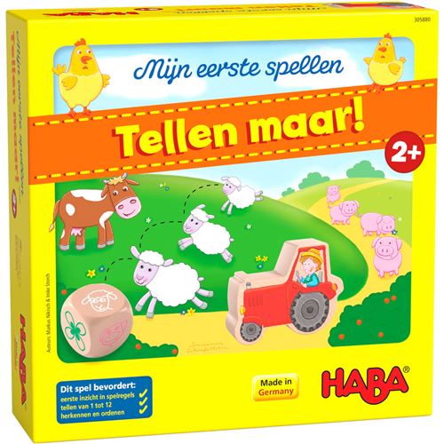 Haba jeu Mes premiers jeux Ne comptez que le carton/bois NL 33 pièces